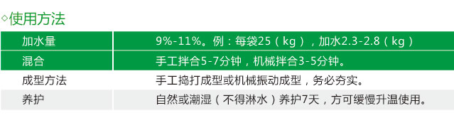 高鋁質耐火澆注料